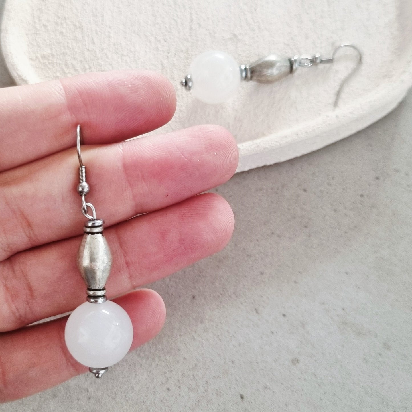 Boho white - Earrings