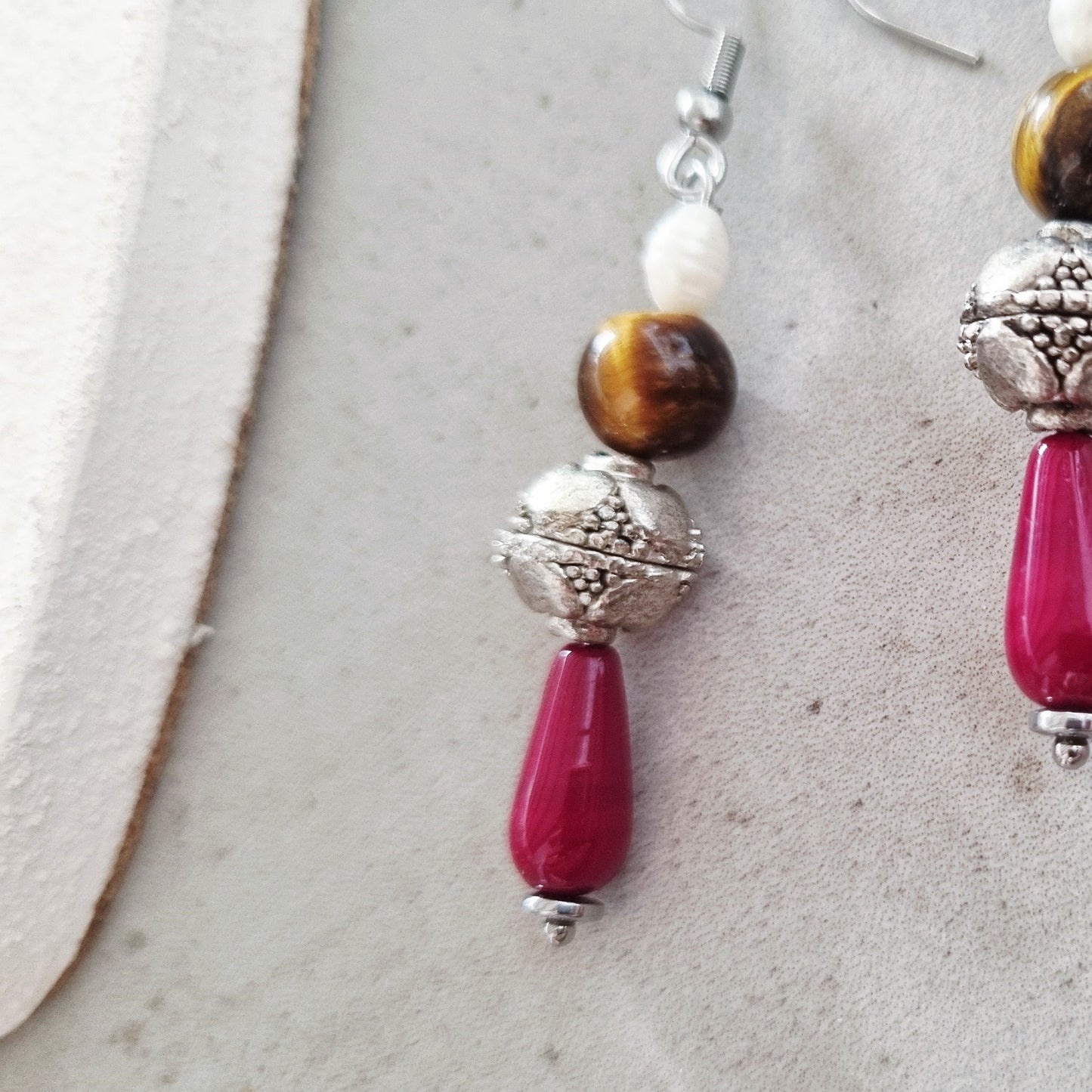 Boho bordeaux - Earrings