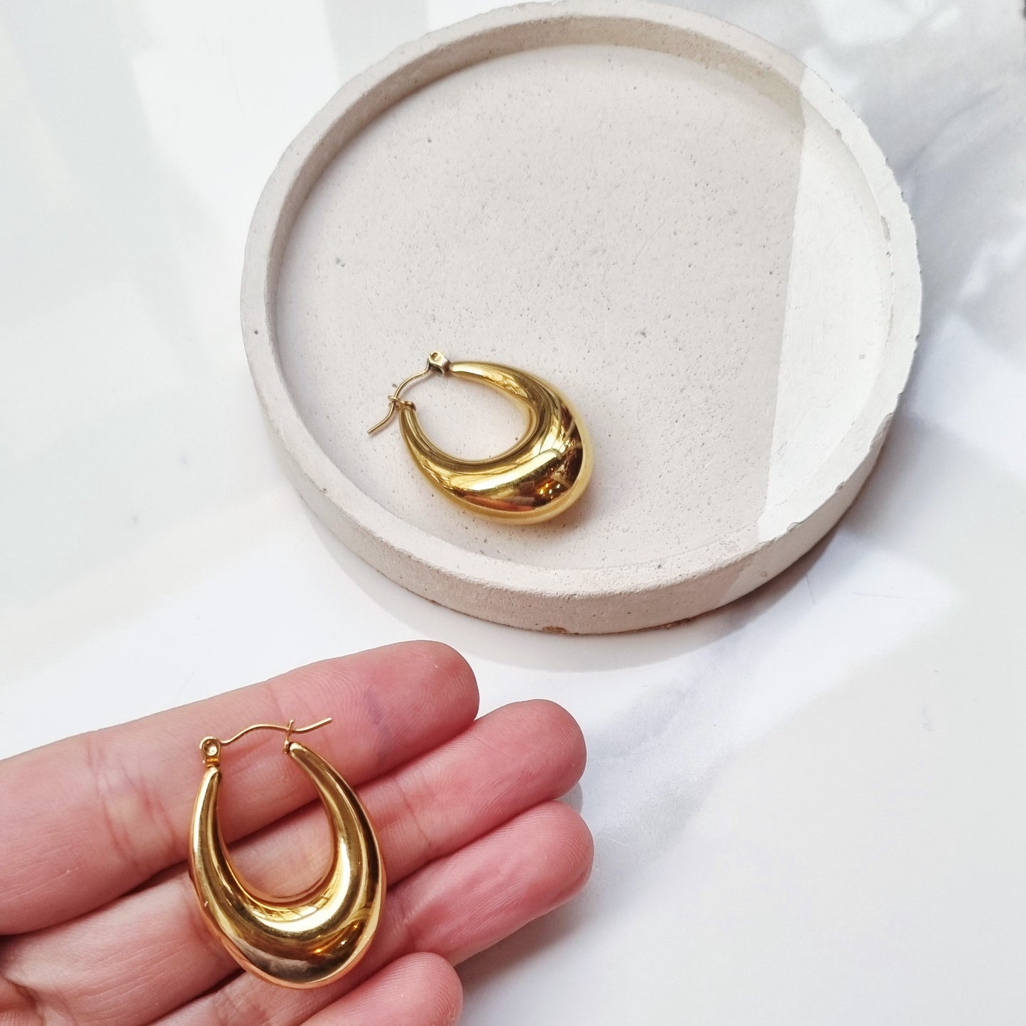 Small oval hoops