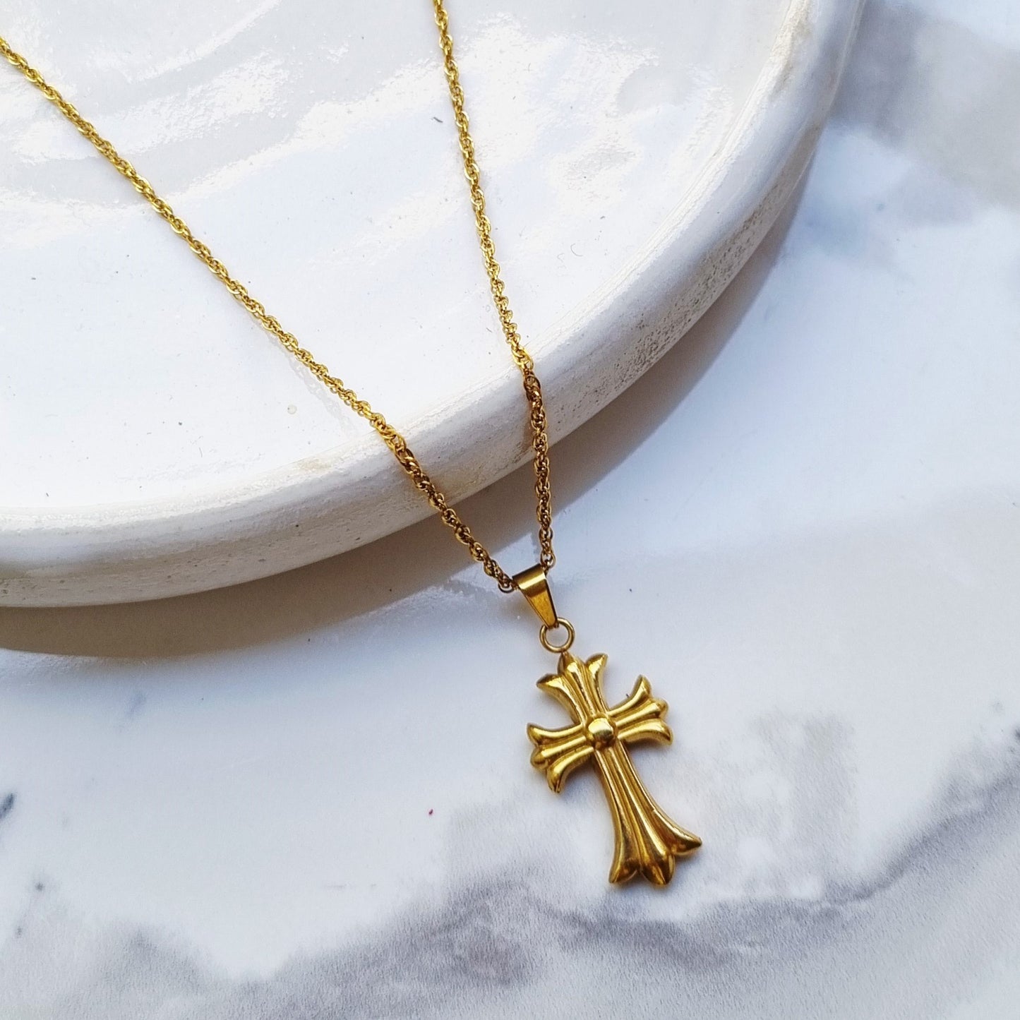 Double Cross Necklace