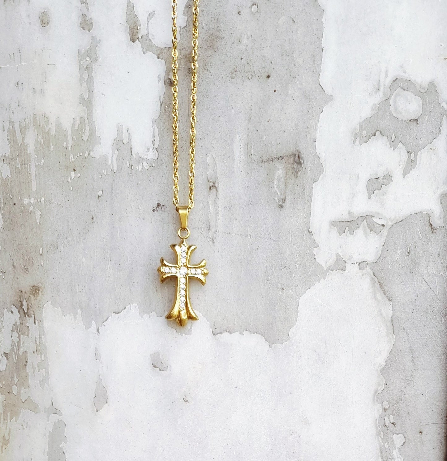 Double Cross Necklace