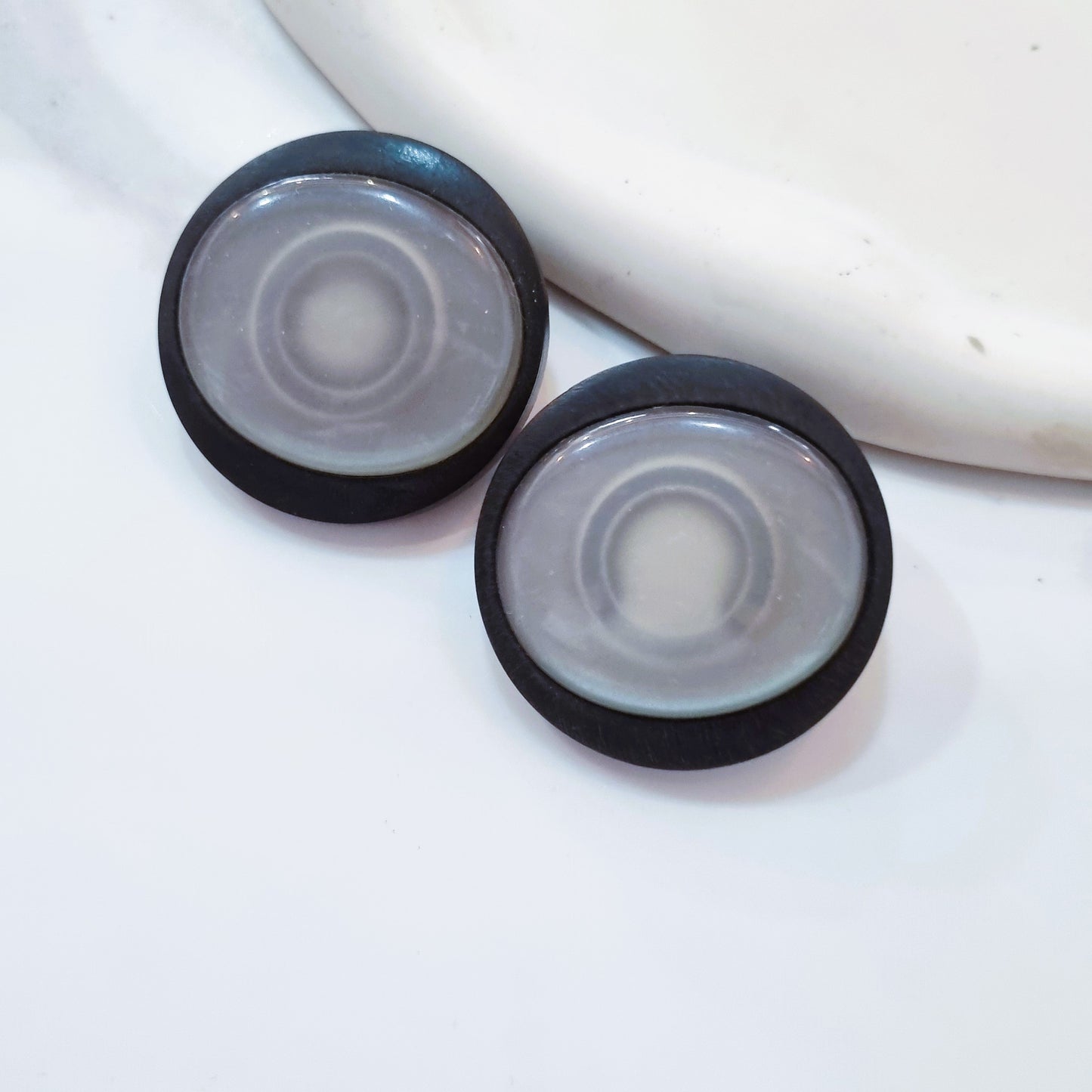 Vintage earrings - Grey x2