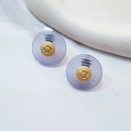 Vintage earrings - Transparent blue