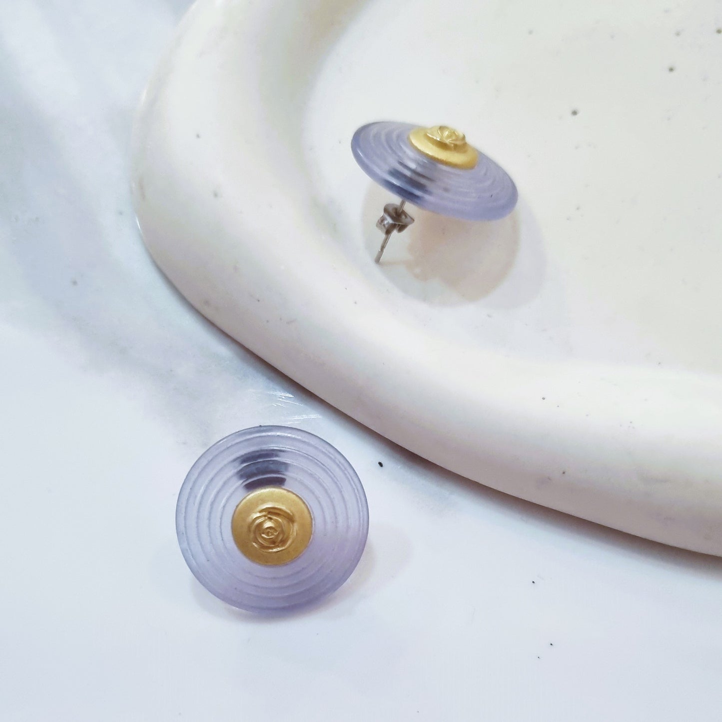 Vintage earrings - Transparent blue